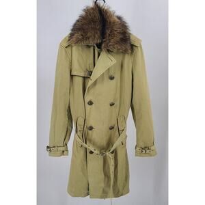 Z Brand Vintage double breasted trench coat Socal USA beige Size Large Old Money